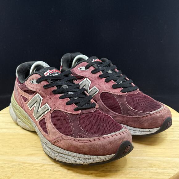 New Balance 990v3 Running Shoes Size 9 Men’s Burgundy Made USA M990BU3 main image 7